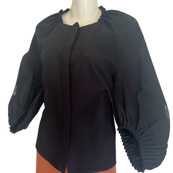 Salvatore Ferragamo Jacket Womens 12 Button Front Bishop Sleeve Italian … - Picture 3 of 15